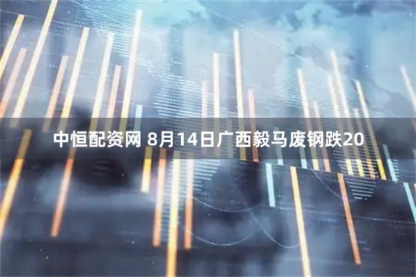中恒配资网 8月14日广西毅马废钢跌20