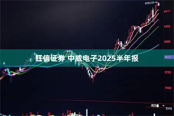 旺信证券 中威电子2025半年报