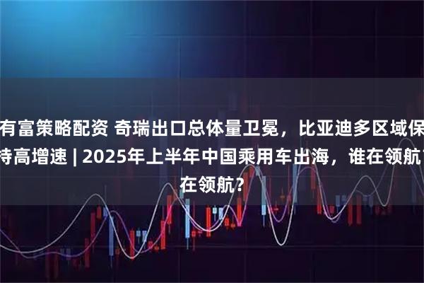 有富策略配资 奇瑞出口总体量卫冕，比亚迪多区域保持高增速 | 2025年上半年中国乘用车出海，谁在领航？