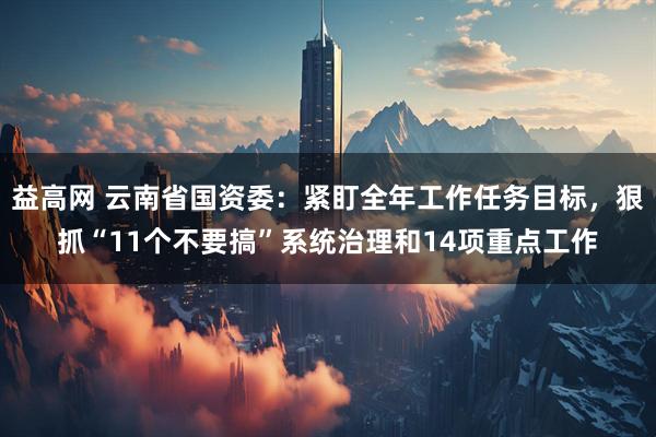 益高网 云南省国资委：紧盯全年工作任务目标，狠抓“11个不要搞”系统治理和14项重点工作